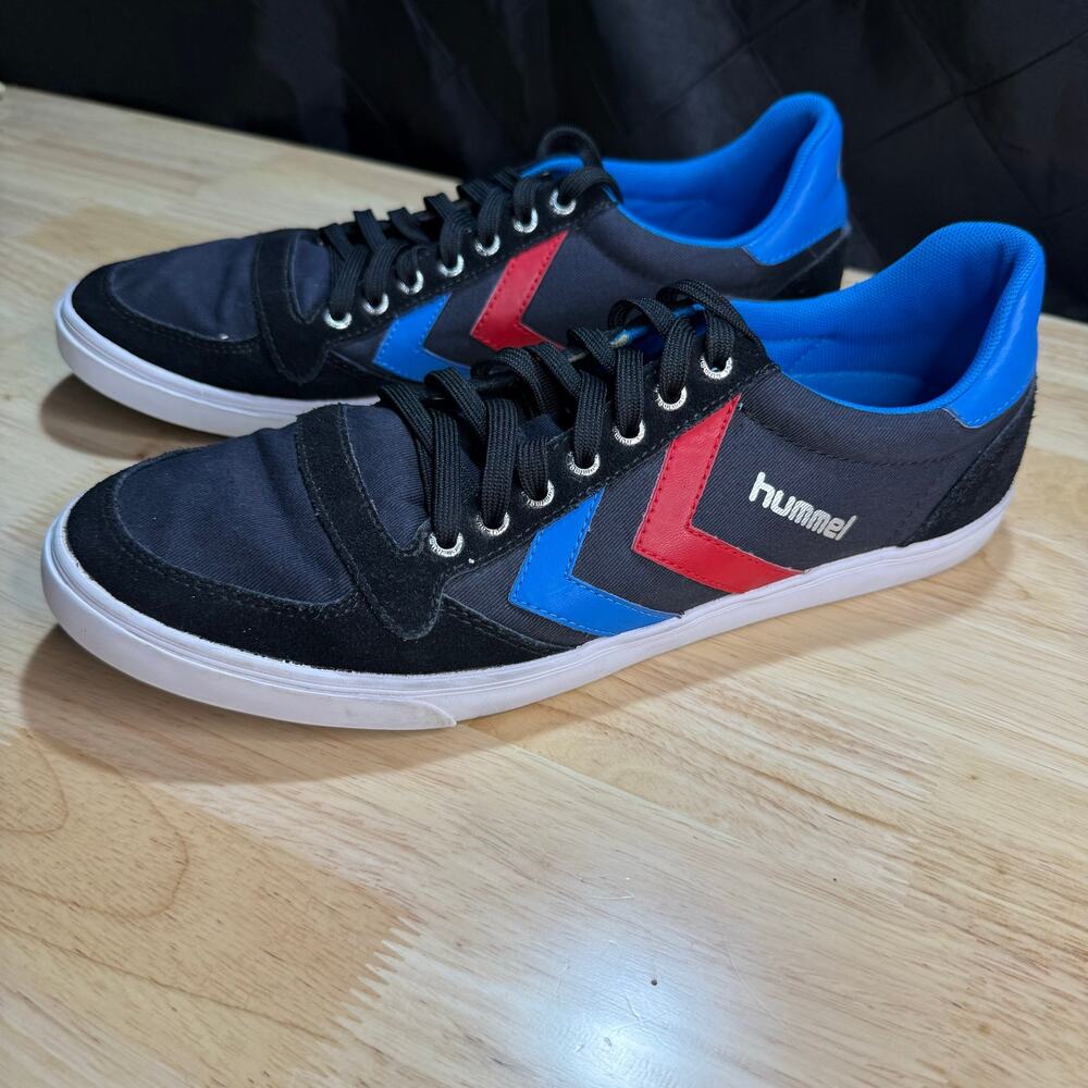 Hummel Stadil Low Stadil Hummel Leather Unisex Sneaker In Black Blue US  10